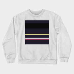 A singular adaptation of Very Light Pink, Dark, Smoky Black, Dark Pink and Piss Yellow stripes. Crewneck Sweatshirt